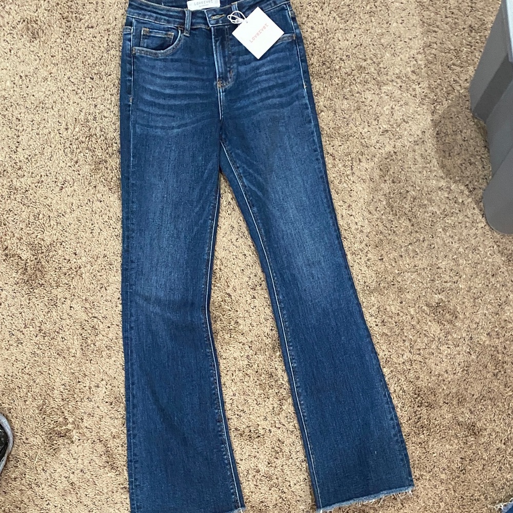 Wide-Leg Dark Blue Women's Jeans - Classic Flare